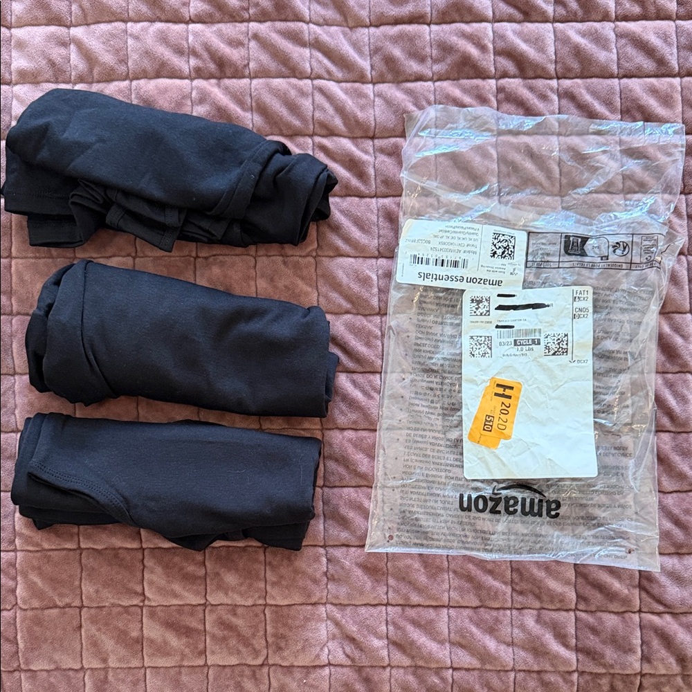 THREE PACK - Amazon Essentials Black Tank Tops XL - Picture 3 of 3